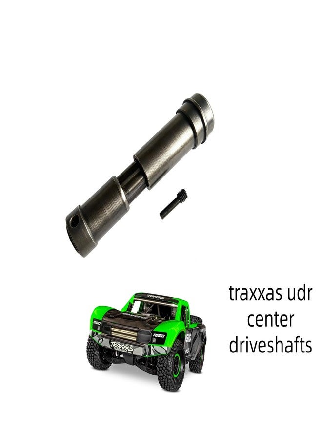أعمدة نقل الحركة الأمامية المركزية المصنوعة من الفولاذ المقوى والمطورة من AFDHGS لسيارة Traxxas UDR 8556 Unlimited Desert Racer - متانة وأداء محسّنان (أسود) - Image 3